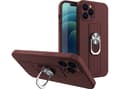 Miniatyrbilde 1 av 3: Hurtel Ring Case silikondeksel med fingerholder og stativ for iPhone 12 Pro Max brun