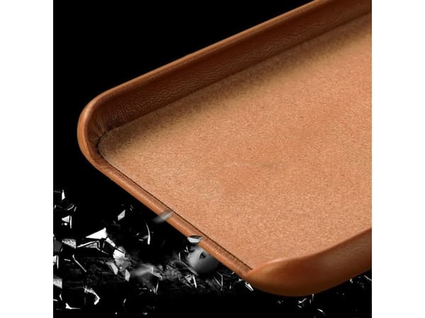 Hurtel ECO Lærveske, økologisk skinndeksel til iPhone 12 mini svart