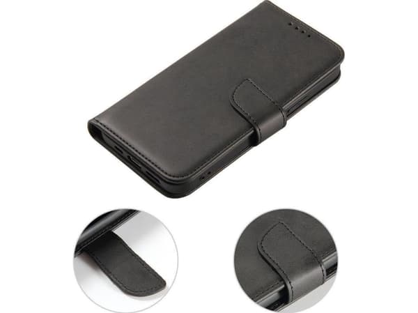 Hurtel Magnet Case elegant flip cover-fodral med ståfunktion Honor Magic3 Pro svart