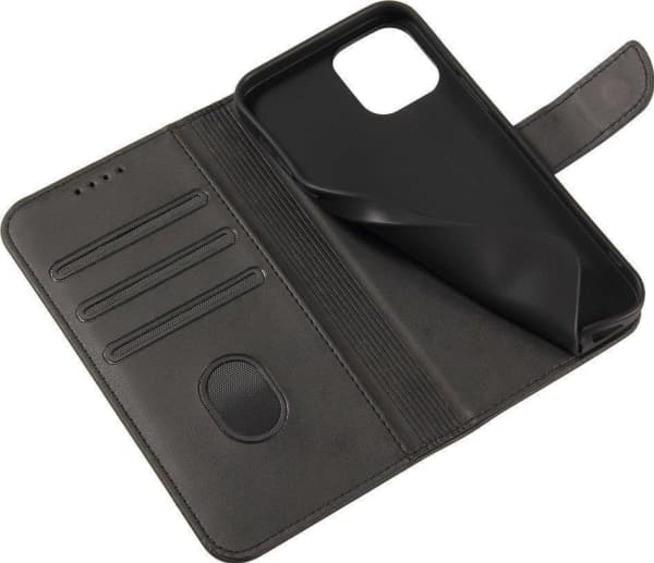 Hurtel Magnet Case elegant flip cover-fodral med ståfunktion Honor Magic3 Pro svart