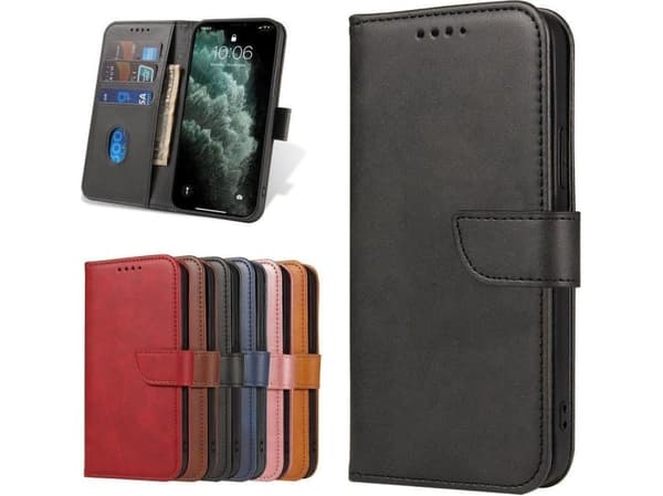 Hurtel Magnet Case elegant flip cover-fodral med ståfunktion Honor Magic3 Pro svart