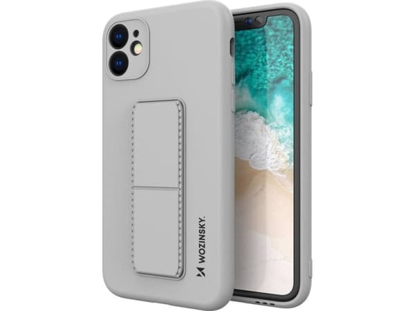 Wozinsky Wozinsky Kickstand Case joustava silikonikotelo jalustalla iPhone 11 Pro harmaa