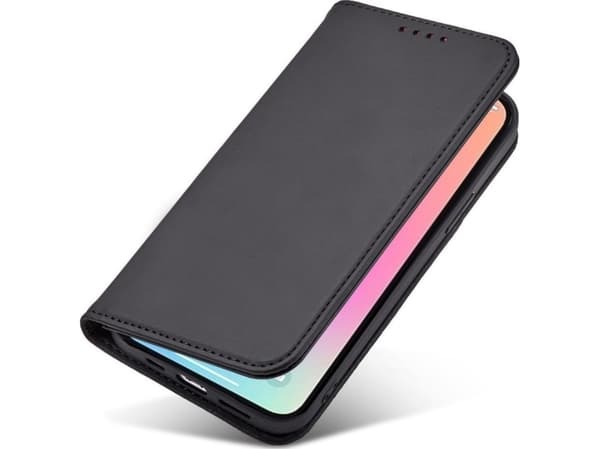 Hurtel Magnet Card Case for iPhone 13 Pro Max, deksel, kortlommebok, kortstativ, svart