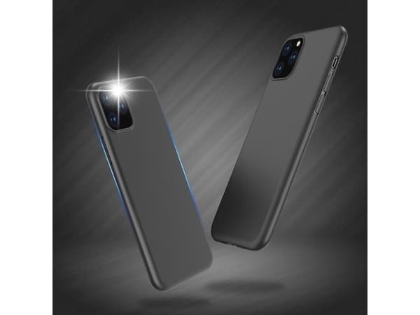 Hurtel Soft Case geelinen joustava kotelo iPhone 12 Pro / iPhone 12 musta