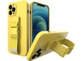 Miniatyrbilde 1 av 5: Hurtel Rope etui gel-deksel med lanyard kjede håndveske lanyard iPhone 12 mini gul