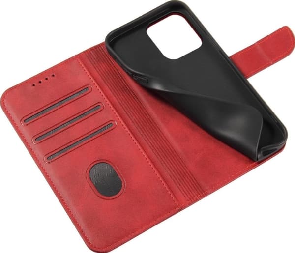 Hurtel Magnet Case-deksel til Samsung Galaxy A34 5G-deksel med lommebokstativ rød