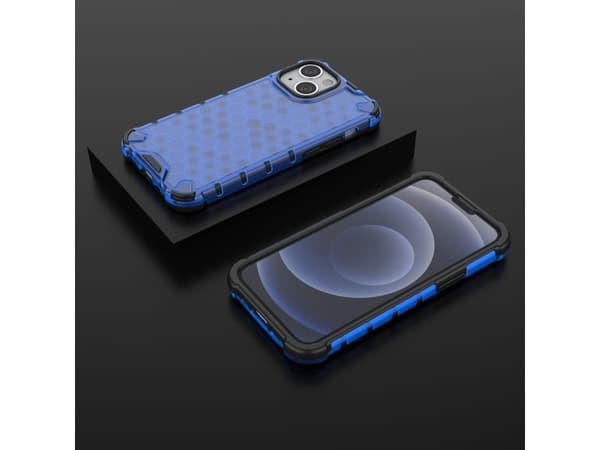 Hurtel Honeycomb pansret deksel med gelramme iPhone 13 mini svart
