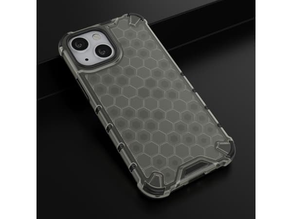 Hurtel Honeycomb pansret deksel med gelramme iPhone 13 mini svart