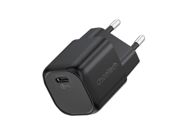 Choetech GaN USB Type C PD 30W vegglader svart (PD5007)