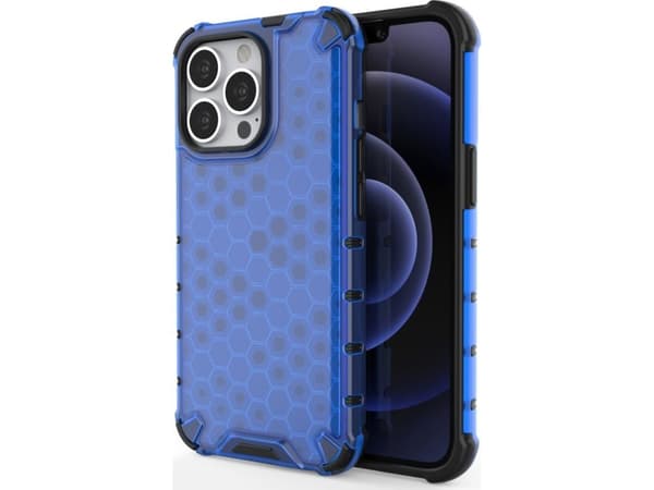 Hurtel Honeycomb panssaroitu kotelo geelikehyksellä iPhone 13 Pro sininen