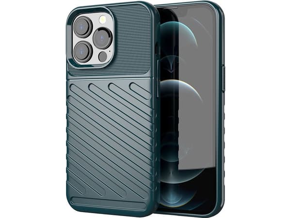 Hurtel Thunder Case Flexibelt pansarskal till Iphone 13 Pro Grön
