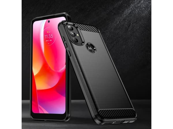 Hurtel Carbon Case joustava kotelo Motorola Moto G Power 2022 musta