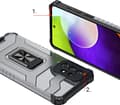 Miniatyrbilde 4 av 5: Hurtel Crystal Ring Case pansret hybriddeksel + magnetisk holder Samsung Galaxy A72 4G grønn
