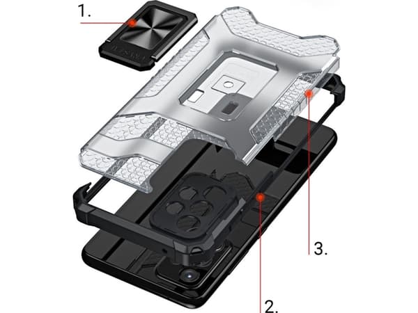 Hurtel Crystal Ring Case pansret hybriddeksel + magnetisk holder Samsung Galaxy A72 4G grønn