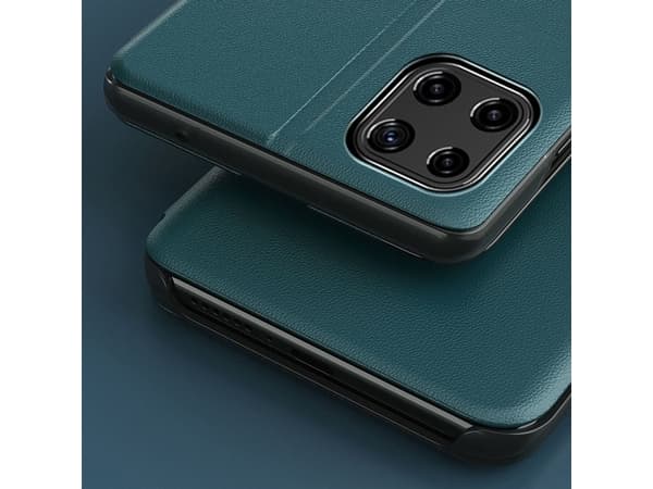 Hurtel Eco Leather View Case elegant deksel med flip-deksel og stativfunksjon for Samsung Galaxy A22 4G lilla