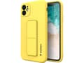 Miniatyrbilde 1 av 4: Wozinsky Wozinsky Kickstand-deksel Fleksibelt silikondeksel med stativ for iPhone 11 Pro Max Gul