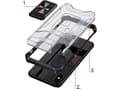 Miniatyrbilde 4 av 5: Hurtel Crystal Ring Case pansret hybriddeksel + magnetisk holder iPhone XS Max rød
