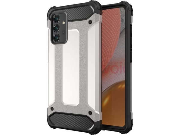 Hurtel Hybrid Armor pansret hybriddeksel til Samsung Galaxy A72 4G sølv