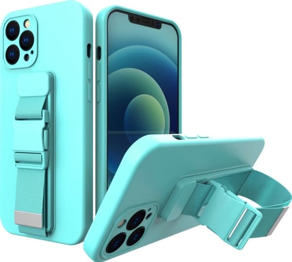 Hurtel köysi tapauksessa geelikotelo köysi ketju laukku köysi iPhone 11 Pro vaaleansininen vaaleansininen