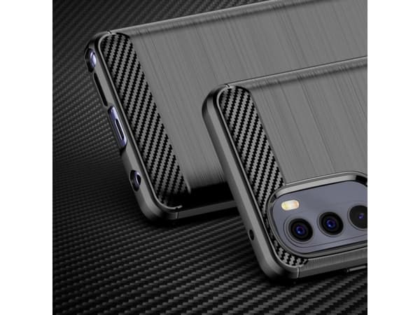 Hurtel Carbon Case fleksibelt deksel til Motorola Moto G Stylus 2022 svart