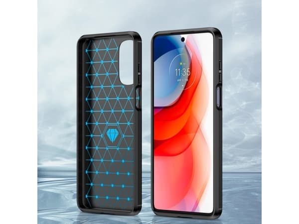 Hurtel Carbon Case fleksibelt deksel til Motorola Moto G Stylus 2022 svart