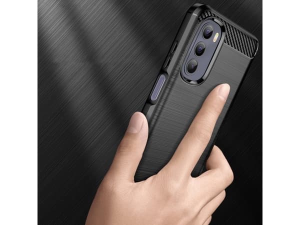 Hurtel Carbon Case fleksibelt deksel til Motorola Moto G Stylus 2022 svart