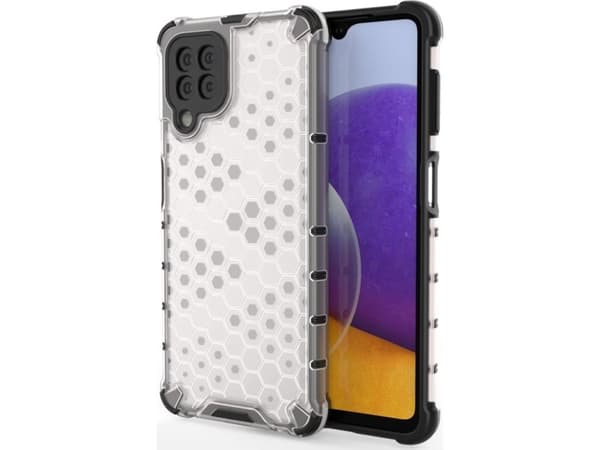 Hurtel Honeycomb panssaroitu kotelo geelikehyksellä Samsung Galaxy A22 4G läpinäkyvästi