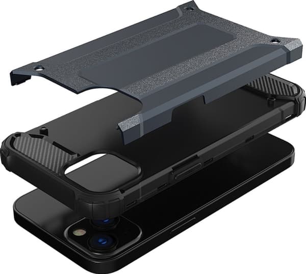 Hurtel Hybrid Armor pansarskyddat hybridfodral iPhone 13 silver