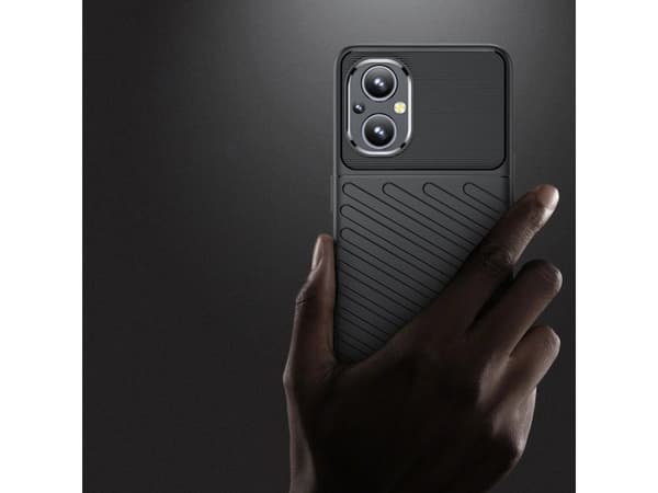 Hurtel Thunder Case joustava panssaroitu kotelo kansi OnePlus Nord N200 5G musta
