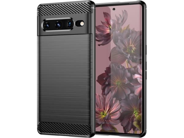 Hurtel Carbon Case flexibelt fodral Google Pixel 7 Pro svart