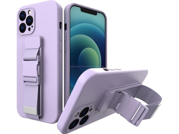 Hurtel köysi tapauksessa geelikotelo köysi ketju laukku köysi iPhone 11 Pro violetti