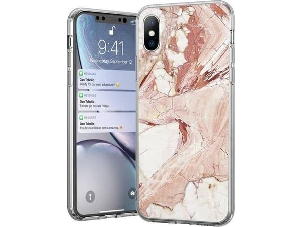Wozinsky Wozinsky Marmor gel fodral Xiaomi Mi Note10 Lite rosa