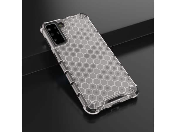Hurtel Honeycomb panssaroitu kotelo geelikehyksellä Samsung Galaxy S21+ 5G (S21 Plus 5G) läpinäkyvä