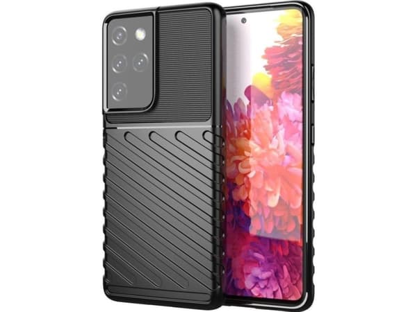 Hurtel Thunder Case flexibelt pansarskalsfodral Samsung Galaxy S22 Ultra svart