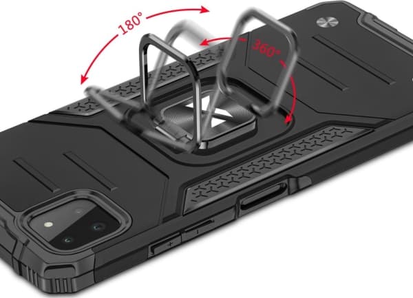 Wozinsky Wozinsky Ring Armor panssaroitu hybridi kotelo kansi + magneettinen pidike Samsung Galaxy A22 4G sininen sininen