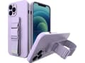 Miniatyrbilde 1 av 5: Hurtel Rope etui gel-deksel med lanyard kjede håndveske lanyard iPhone 13 mini lilla