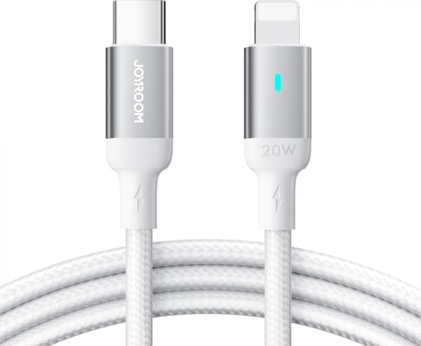 Kabel Joyroom Extraordinary Series A10 Lightning / USB-C PD 20W 1.2 m - biały