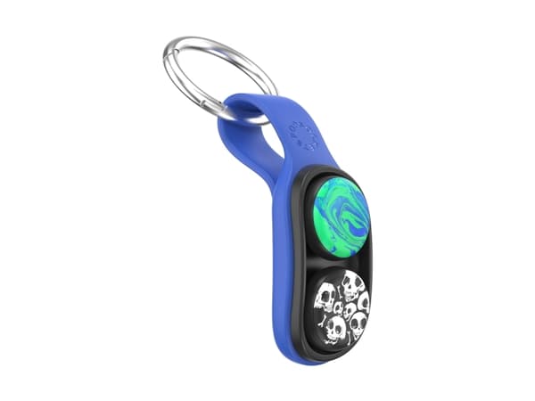 PopSockets PopPuck Starter Pack Blue Jar, Fidget pop, Metall, Svart, Grön, Blå