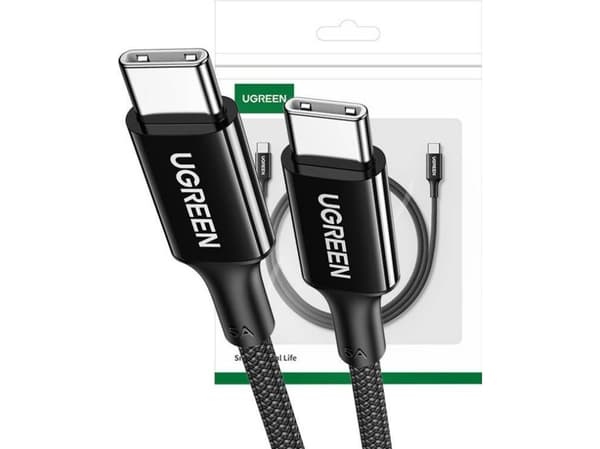 Ugreen US557 USB-C to USB-C cable, 100W, 5A (black)