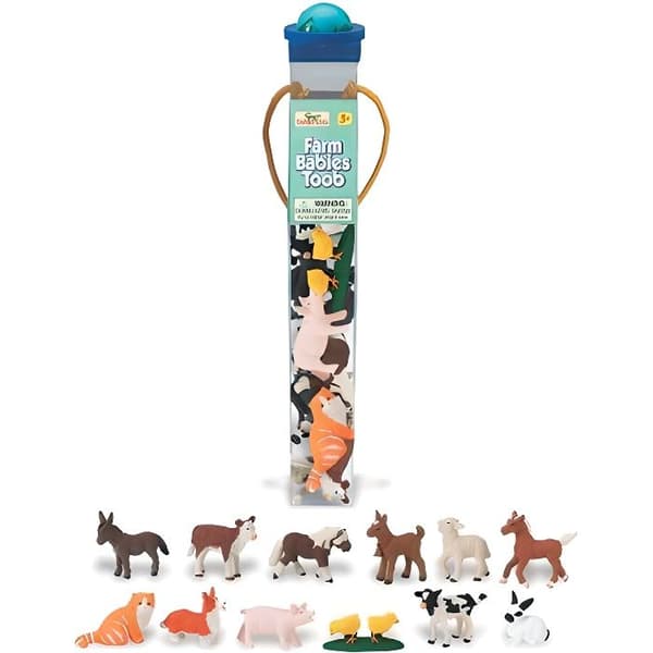 Baby SAFARI Farm Animals Figurines - Tub of 12 - Inomhus barnleksak