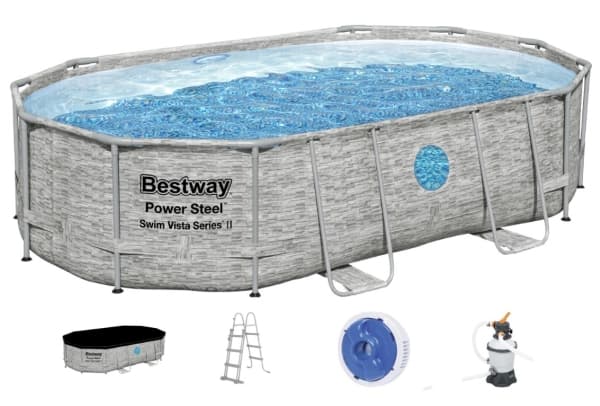 Baseino komplektas Bestway Power Steel Vista, 488 x 305 x 107 cm