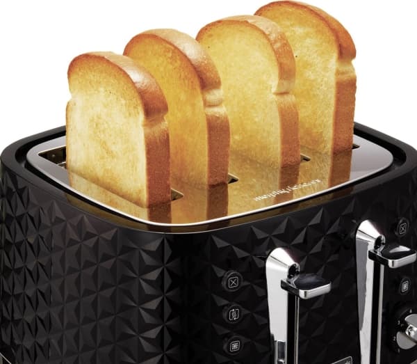 Morphy richards Toaster 248131 VECTOR Black, Plastic, 1880 W, Number of slots 4, Number of power levels 7,