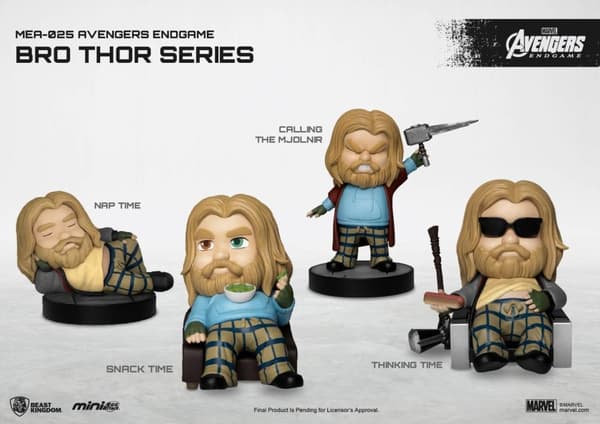 Beast Kingdom - Marvel - MEA-025 - Avengers: Endgame - Bro Thor-serien - Kalla på Mjölner - 9 cm