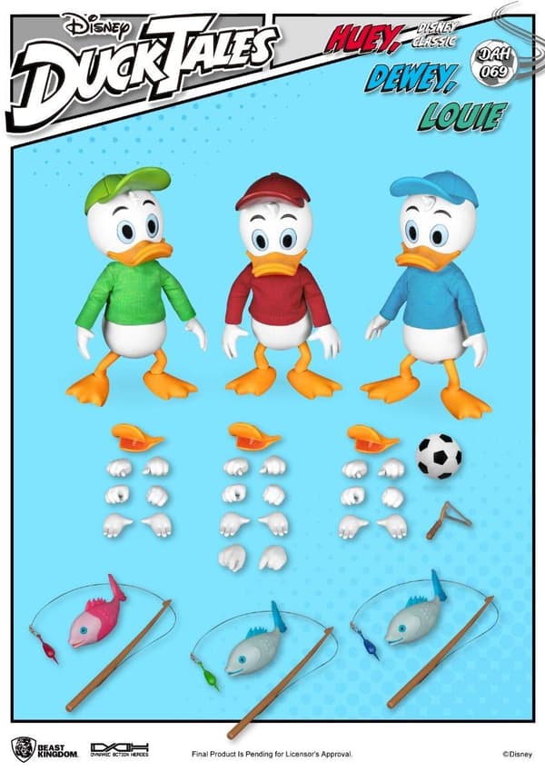 Beast Kingdom - Disney - DAH-069 - Ducktales - Huey Dewey Louie - 9cm