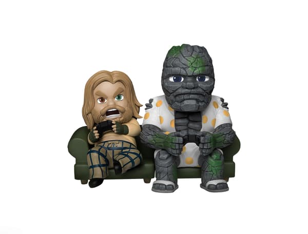 Beast Kingdom - Marvel - MEA-025SP - Avengers: Endgame - Bro Thor-serien - Endgame Bro Thor & Korg Game Time - 9 cm