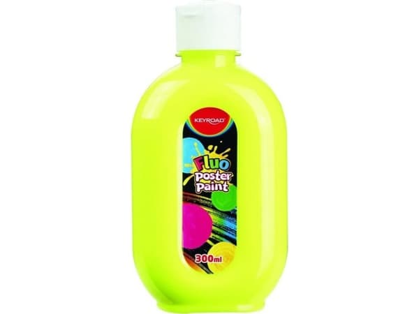 Keyroad KEYROAD julisteväri, fluoresoiva, 300ml, pullo, neonkeltainen