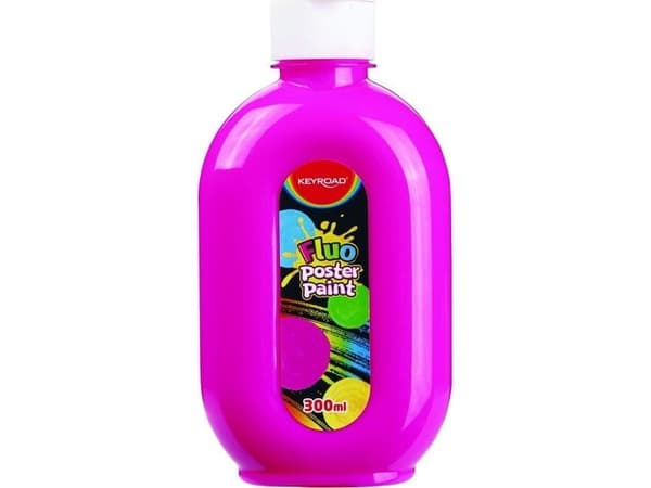Keyroad KEYROAD plakatmaling, fluorescerende, 300ml, flaske, neon rosa