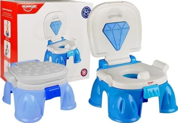 LeanToys blå småbarnspott med diamant
