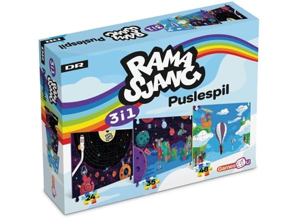 Ramasjang puslespil 3-i-1 Rummet - (24,35,48 brikker)