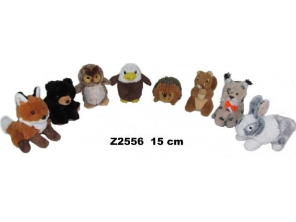 Animal maskot 15cm 8 design mix 163677 SUN-DAY pris for 1 stk